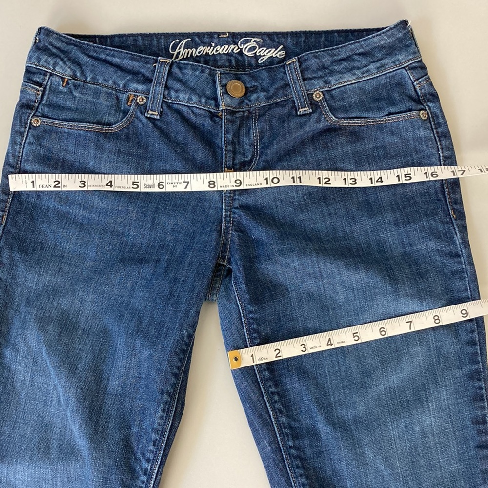 American Eagle Outfitters Women’s Straight Leg Jeans - Dark Blue - Picture 9 of 12